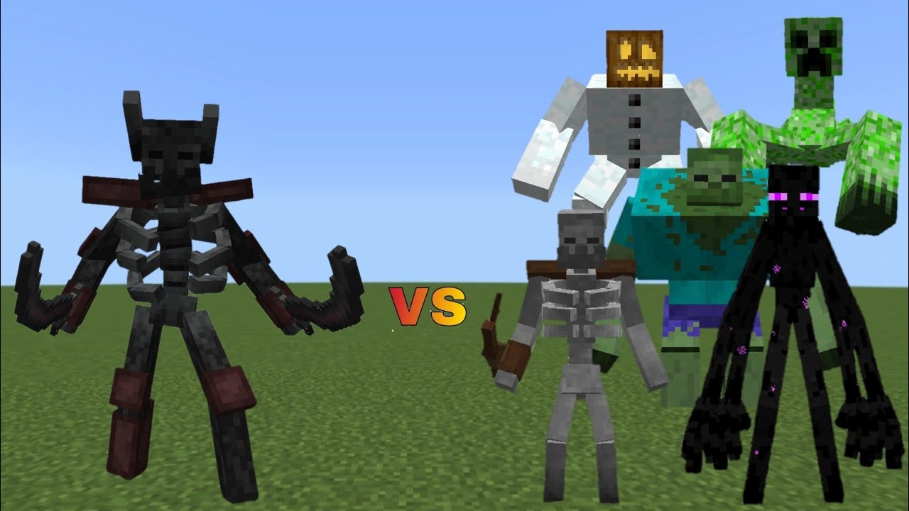 New Mutant Wither Skeleton vs Mutant Monsters | Minecraft Java | Mob Battle