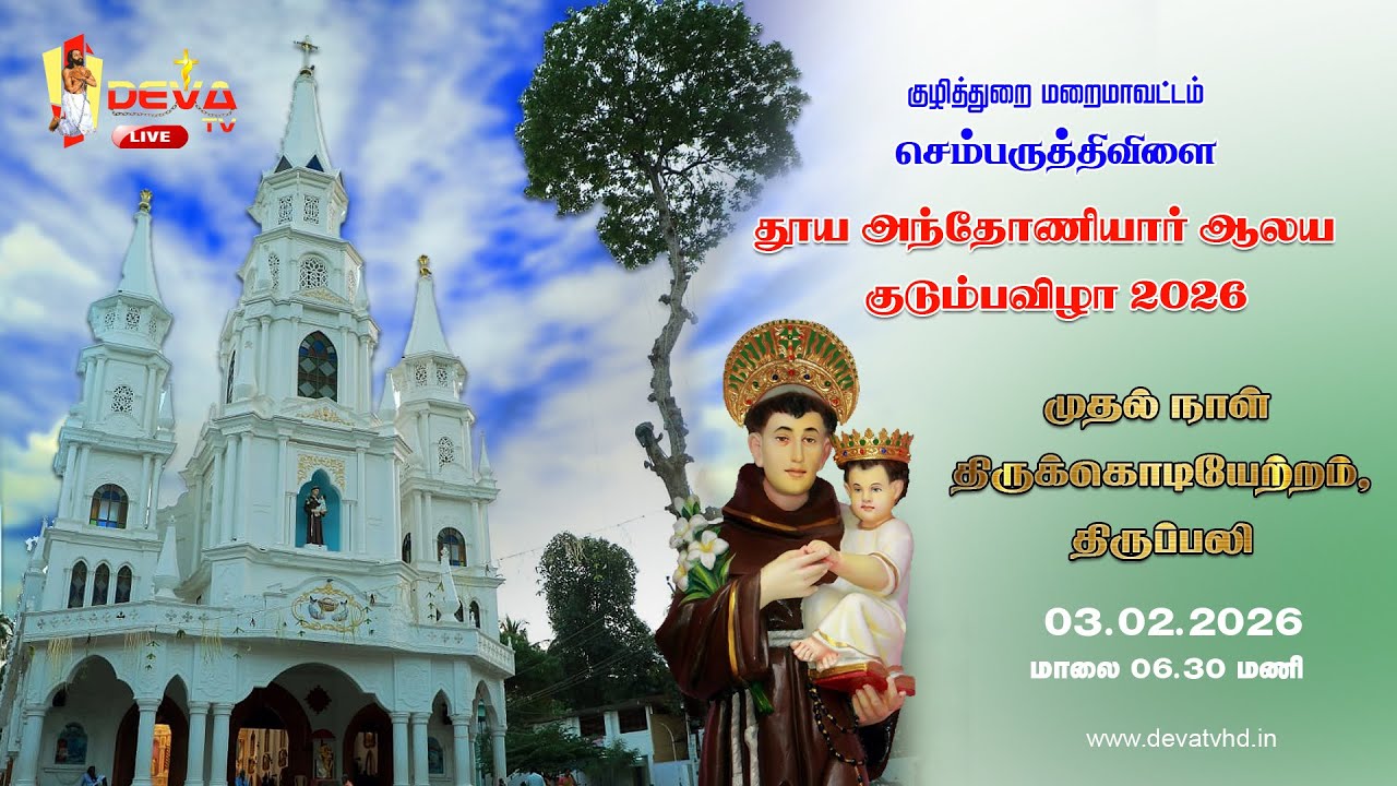 செம்பருத்திவிளை தூய அந்தோணியார் ஆலய பங்கு குடும்பவிழா  திருக்கொடியேற்றம், திருப்பலி 03.02.2026