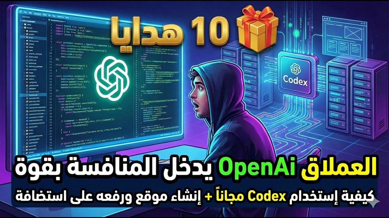 العملاق OpenAi يدخل المنافسة بقوة | كيفية إستخدام Codex مجاناً + انشاء موقع ورفعه على استضافة