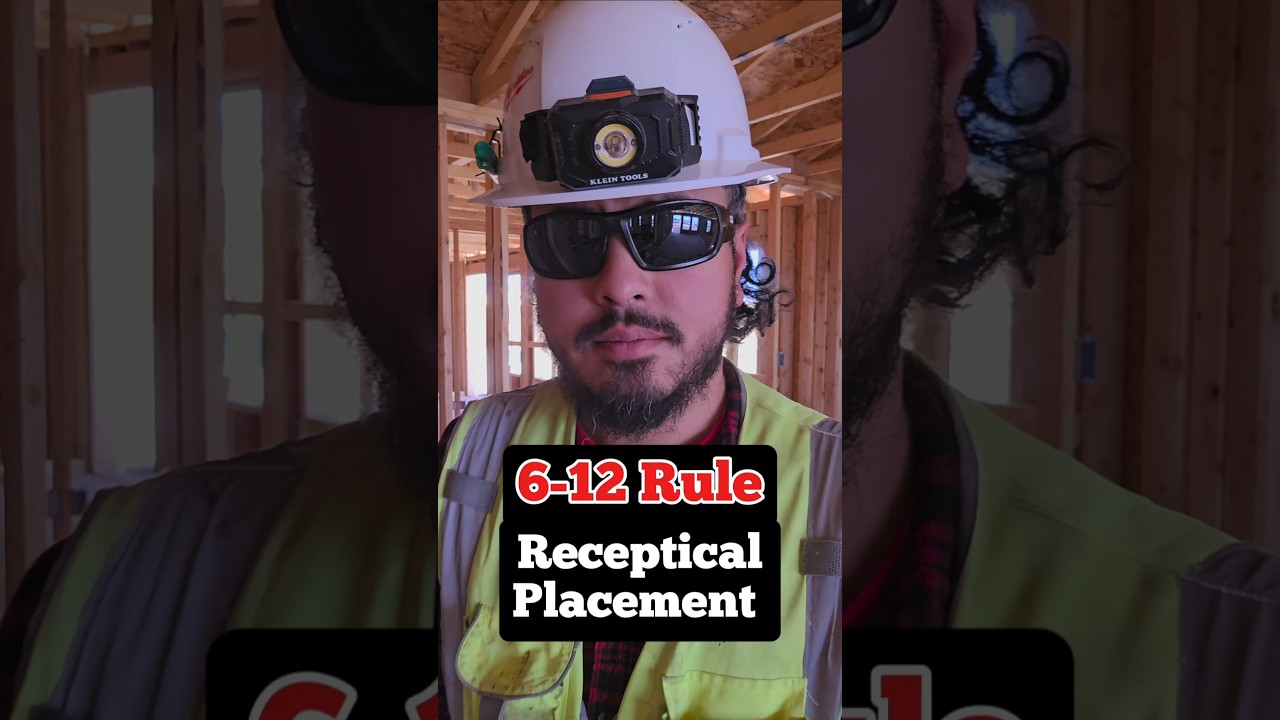 The 6-12 Rule for Receptical Spacing (NEC Code Explained)