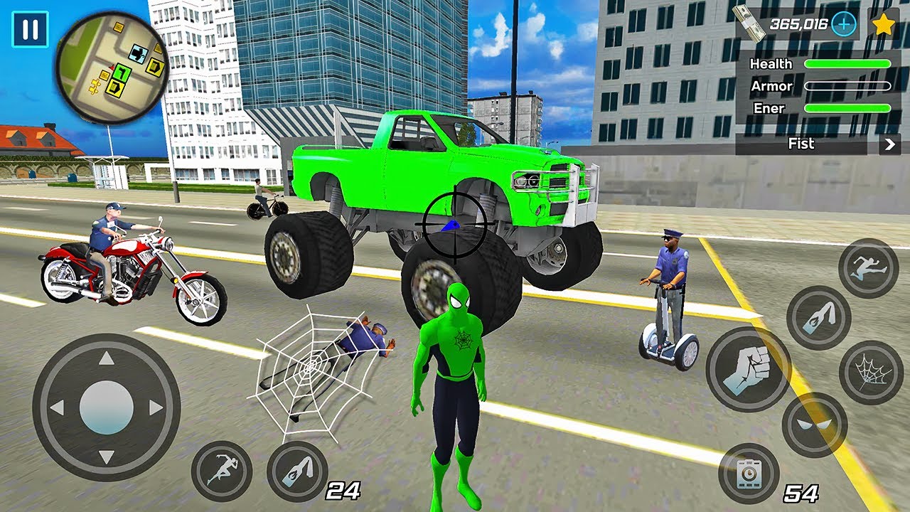 Spider Rope Hero Ninja Gangster Crime Vegas City #22 - Android Gameplay