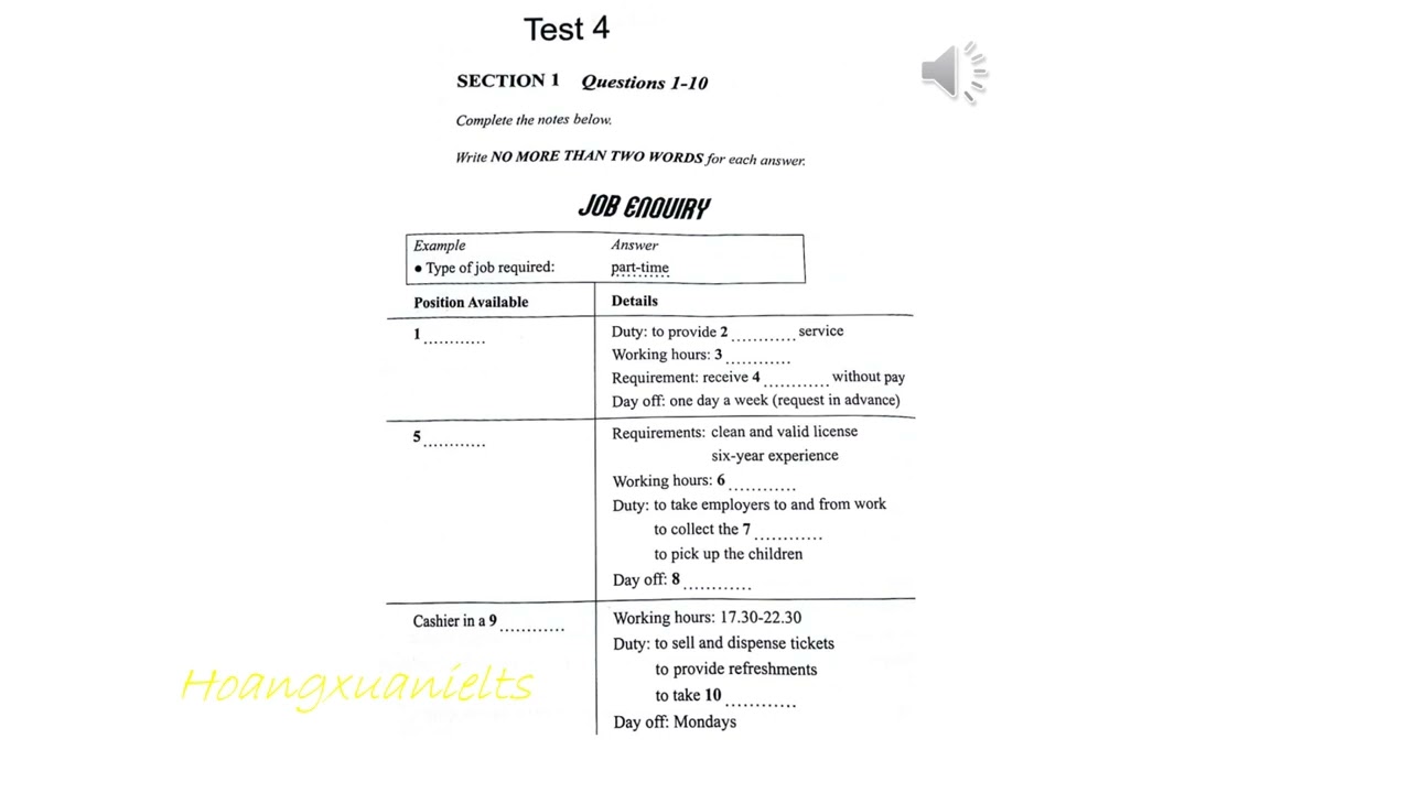 IELTS Listening Actual Tests Vol 3 Test 4