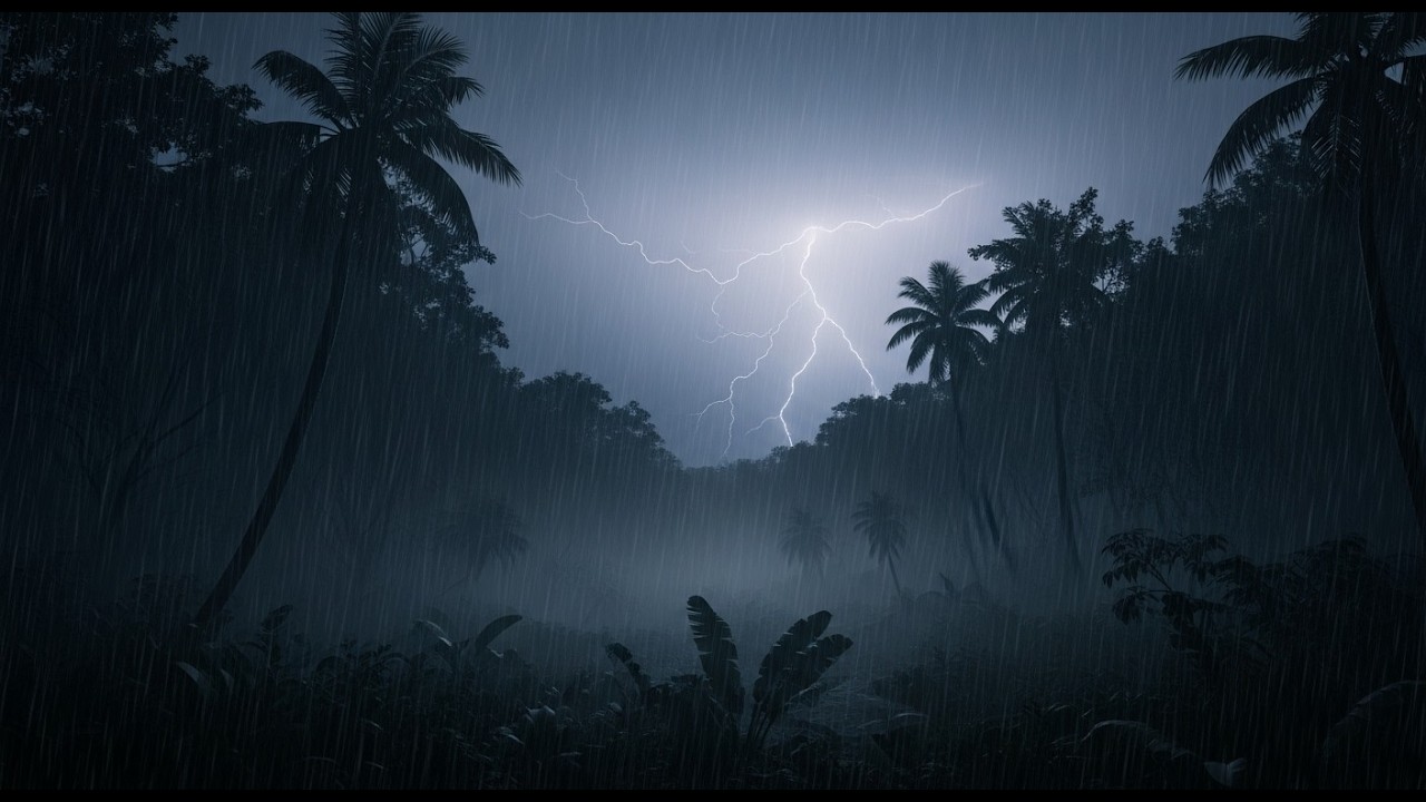 🔴Rain Sound On Window with Thunder SoundsㅣHeavy Rain for Sleep, Study and Relaxation, Meditation