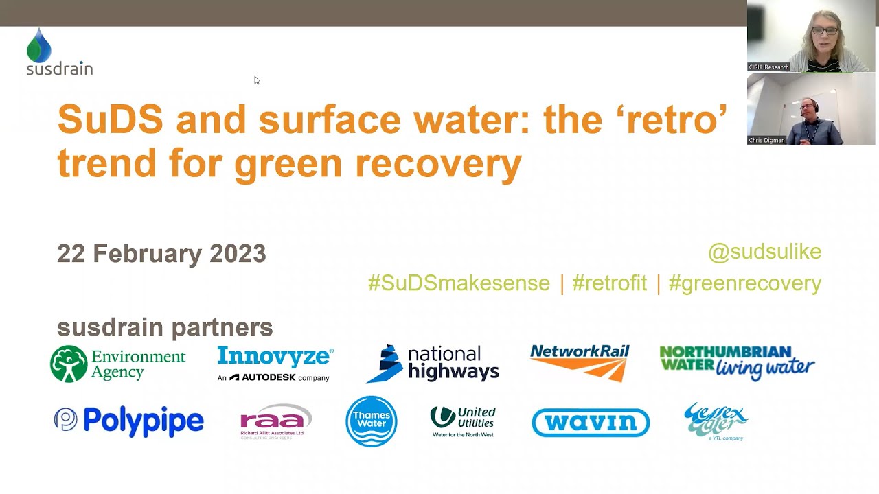 SuDS and surface water - the 'retro' trend for green recovery