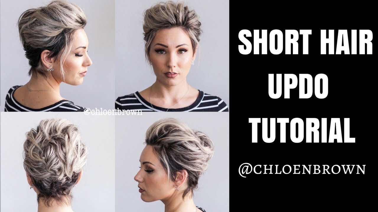 EASY UPDO Tutorial for SHORT HAIR | Chloe Brown