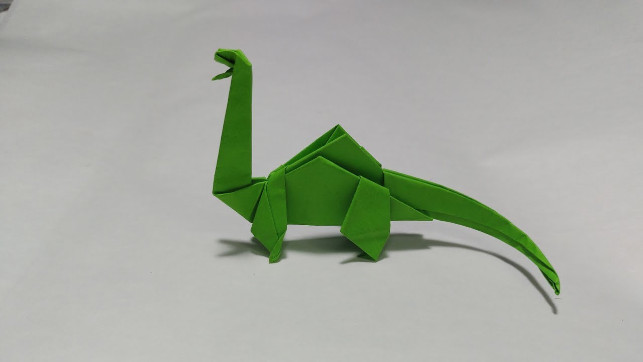 Cómo hacer dinosaurio de origami (pham Huang tuan)