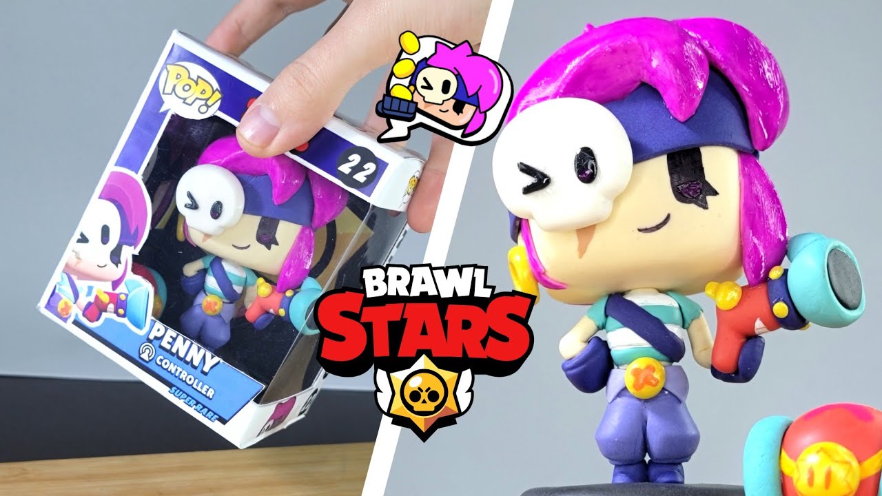 Creating PENNY POP in CLAY!💜 Brawl stars Clayart  🧸