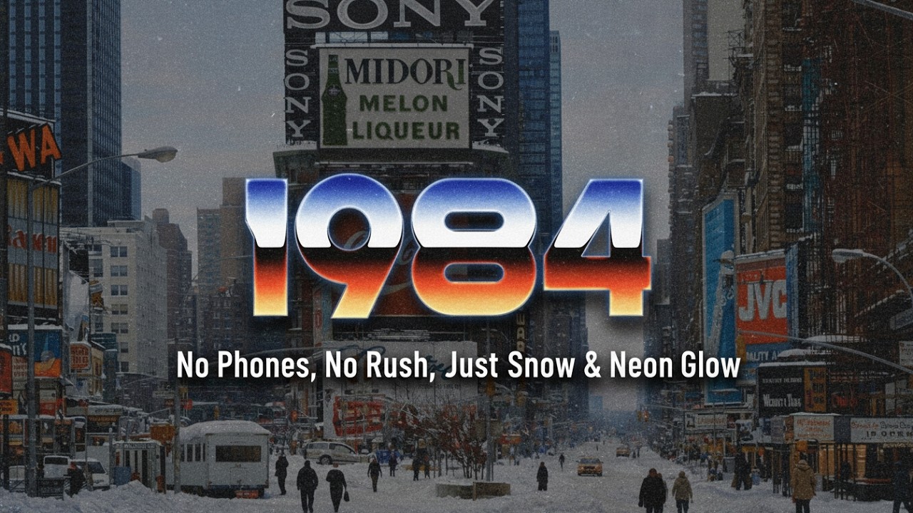 BACK TO 1984 &mdash; No Phones, No Rush, Just Snow & Neon Glow // Vaporwave &bull; Chillsynth &bull; Nostalgia Mix