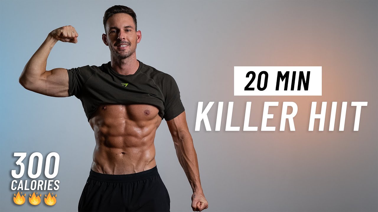 20-минутная интенсивная HIIT-тренировка - Всё тело, без оборудования