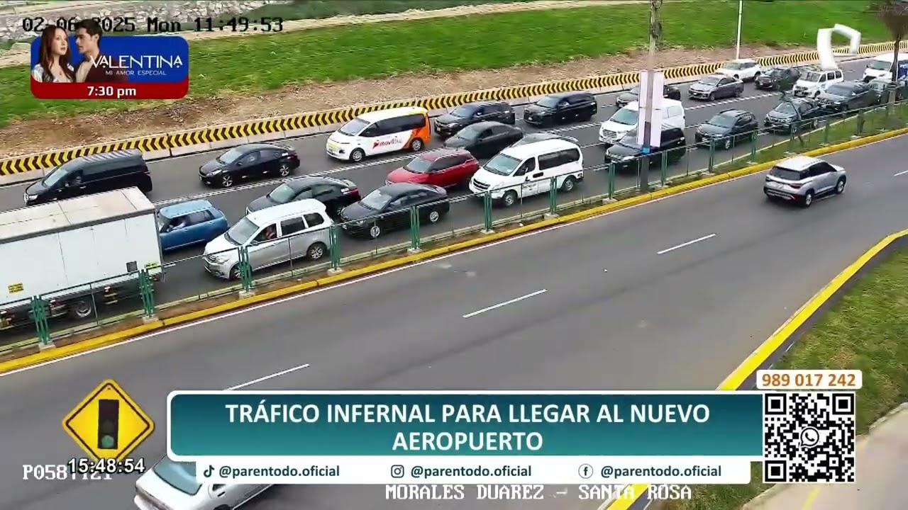 Caos vehicular para ingresar al nuevo Aeropuerto Jorge Chávez