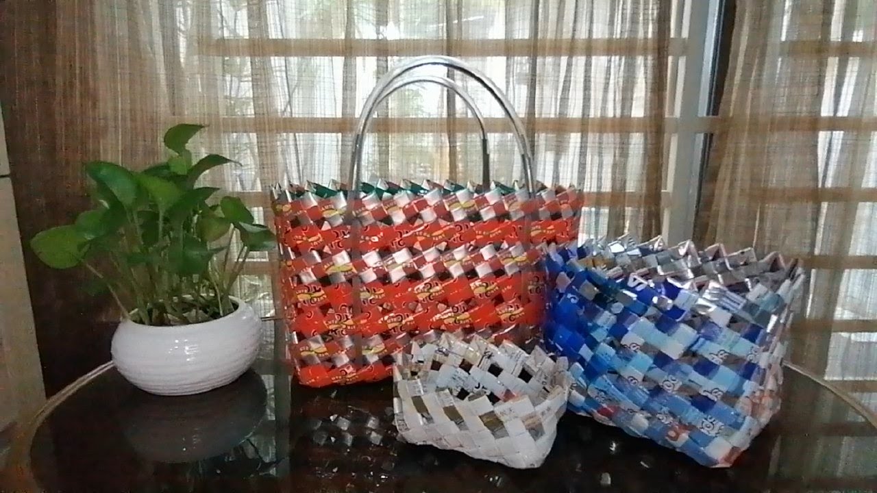 DIY PLASTIC BASKET- GREEN AMBASSADORS : VIRTUAL ZERO WASTE CAMPAIGN  #recycle #自作篮子 #环保 #回收利用