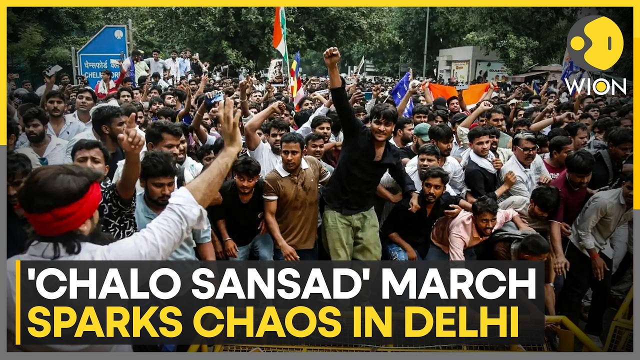 Cockroach Janta Party Protest: Delhi Police Say Barricade Breach & Stone Pelting at Protest | WION