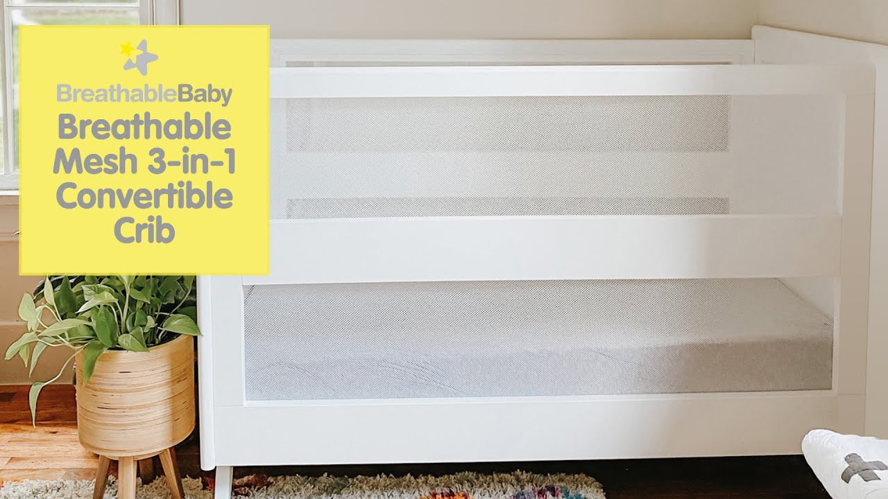 BreathableBaby Breathable&trade; Mesh 3-in-1 Convertible Crib