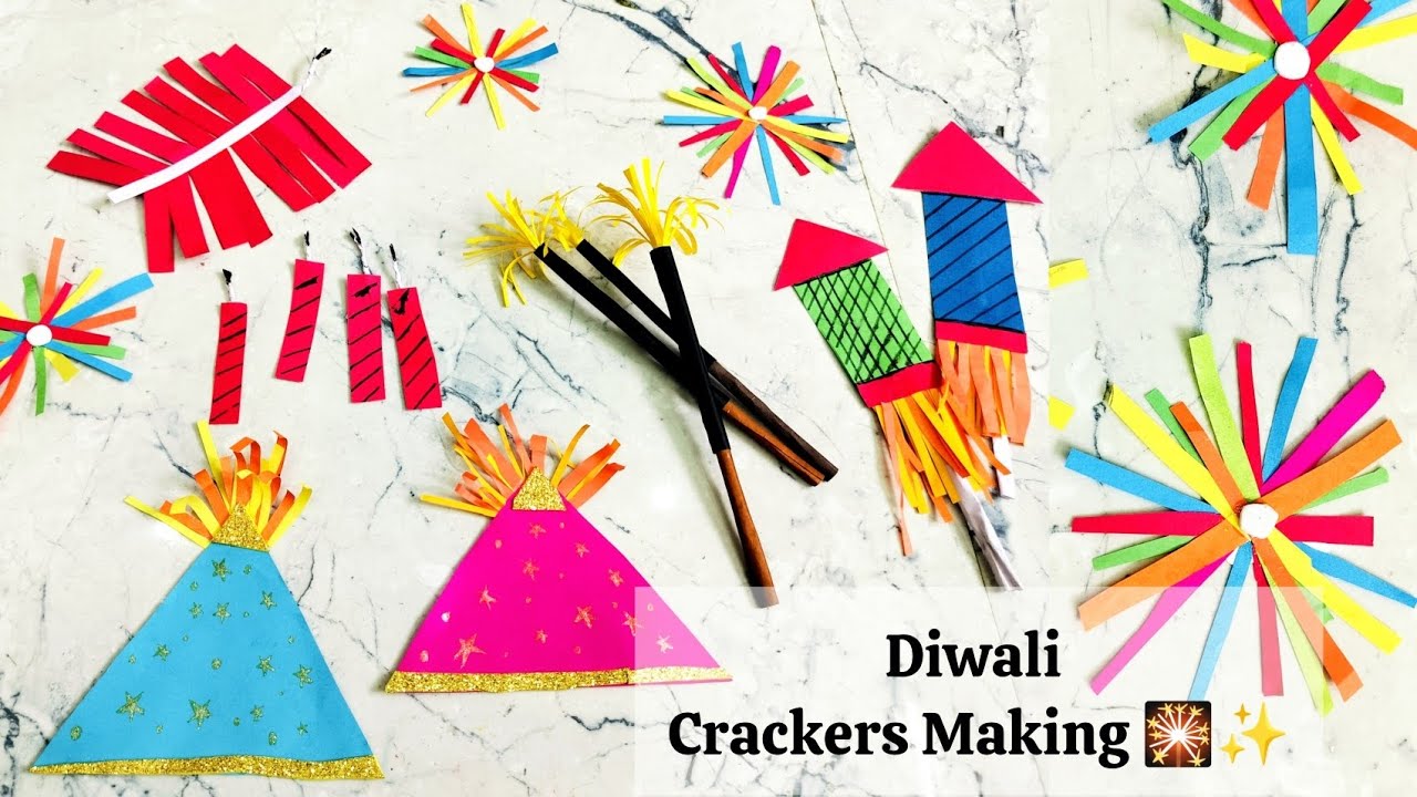 Very easy diwali crackers making at home / paper diwali crackers making / easy paper crafts #diwali 