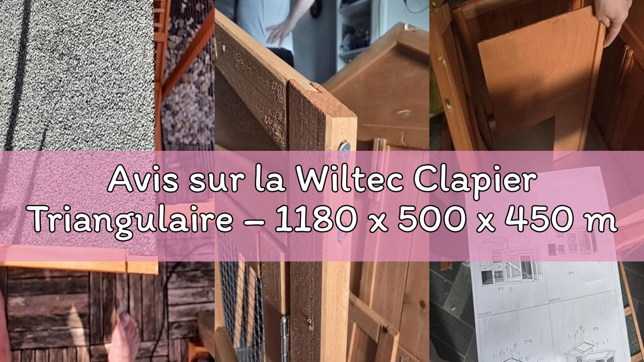 Avis sur la Wiltec Clapier Triangulaire – 1180 x 500 x 450 mm – Bois épicéa – avec 2 Portes, Enclos