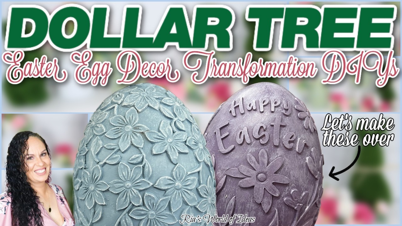 Dollar Tree Easter Egg Décor Transformation DIYs // Dollar Tree Décor Makeover // Easter Décor DIYs