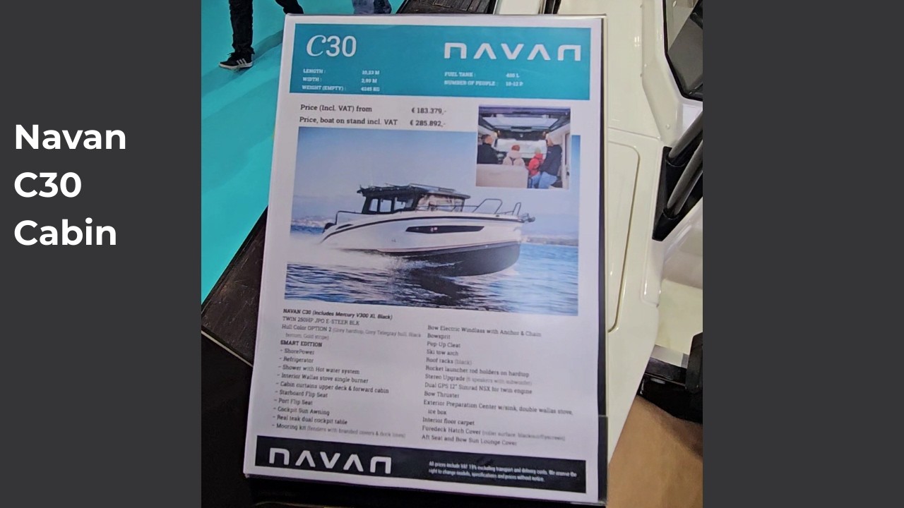 Navan C30 | Новый формат cabin-катера | Выставка катеров 2026