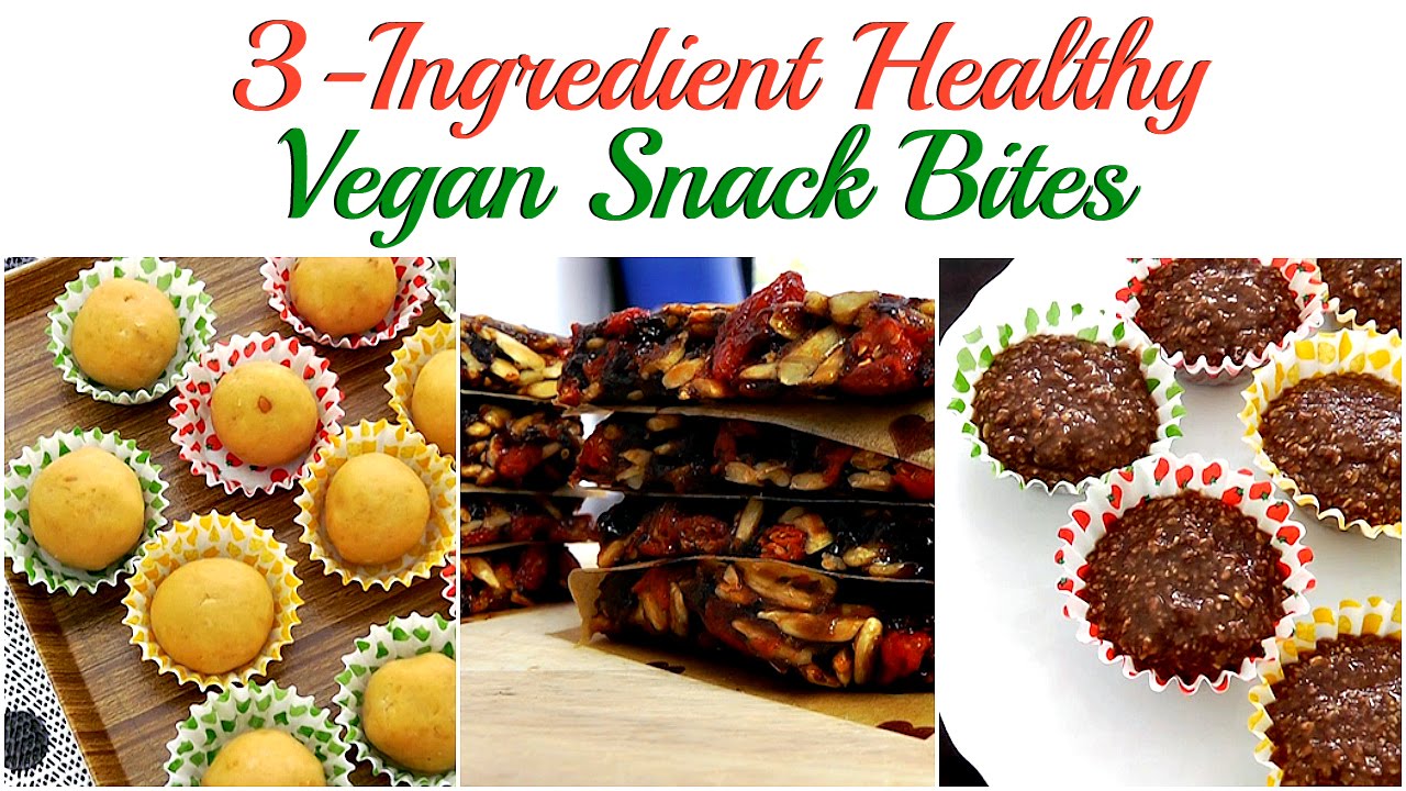 Must Try 3-Ingredient VEGAN Snack Bites! (No Baking, No Cooking!)