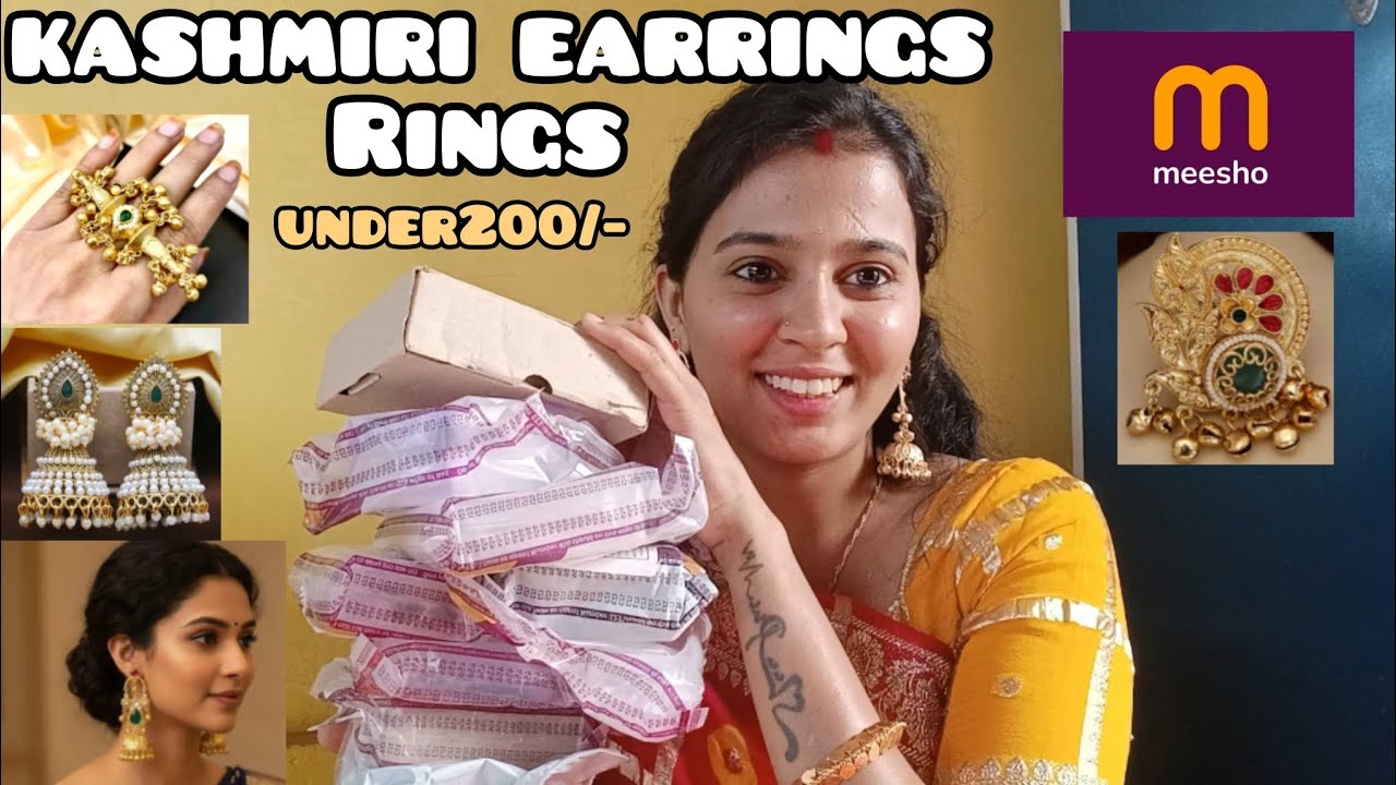 WEDDING SPECIAL JEWELLERY KASHMIRI EARRINGS ||UNDER200/-|| RINGS ✨ 