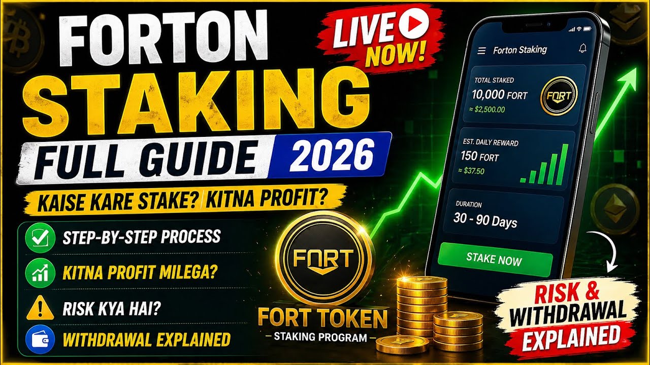 Forton Staking Full Guide 2026 | Kaise Kare Stake? Kitna Profit? Risk & Withdrawal Explained #ForTon