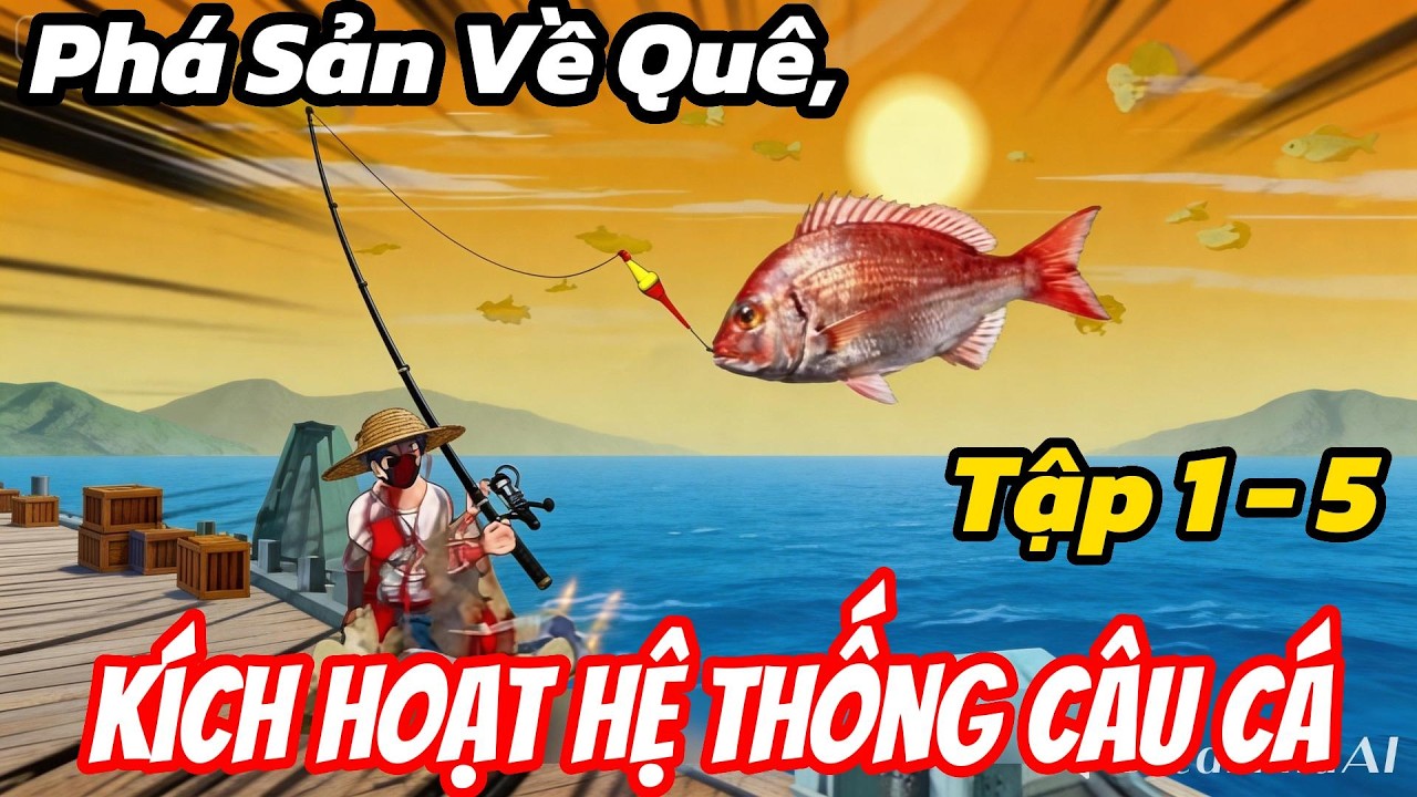 Phá Sản Về Quê, Kích Hoạt Hệ Thống Câu Cá Tập 1 - 5 | Khoai Vietsub
