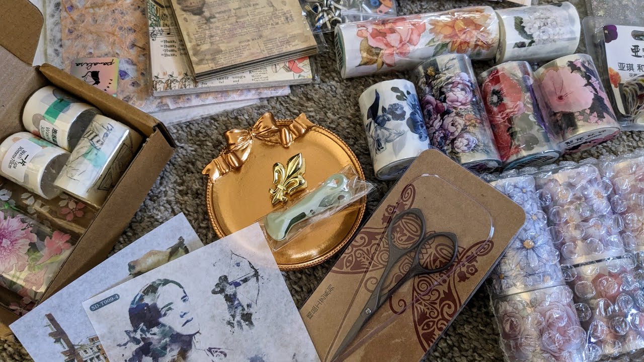 ASMR, AliExpress stationery haul, Unboxing, no talking