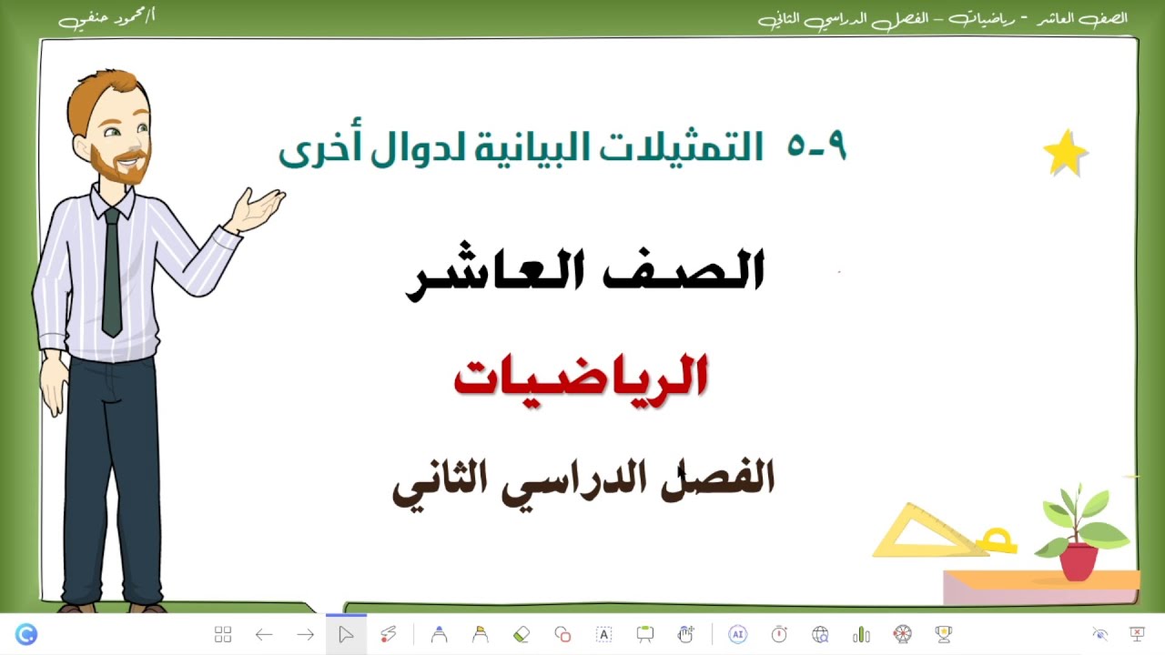 9- 5|  التمثيلات البيانية للدوال الاخرى | الصف العاشر الفصل الثاني رياضيات  | تعليم بلا حدود