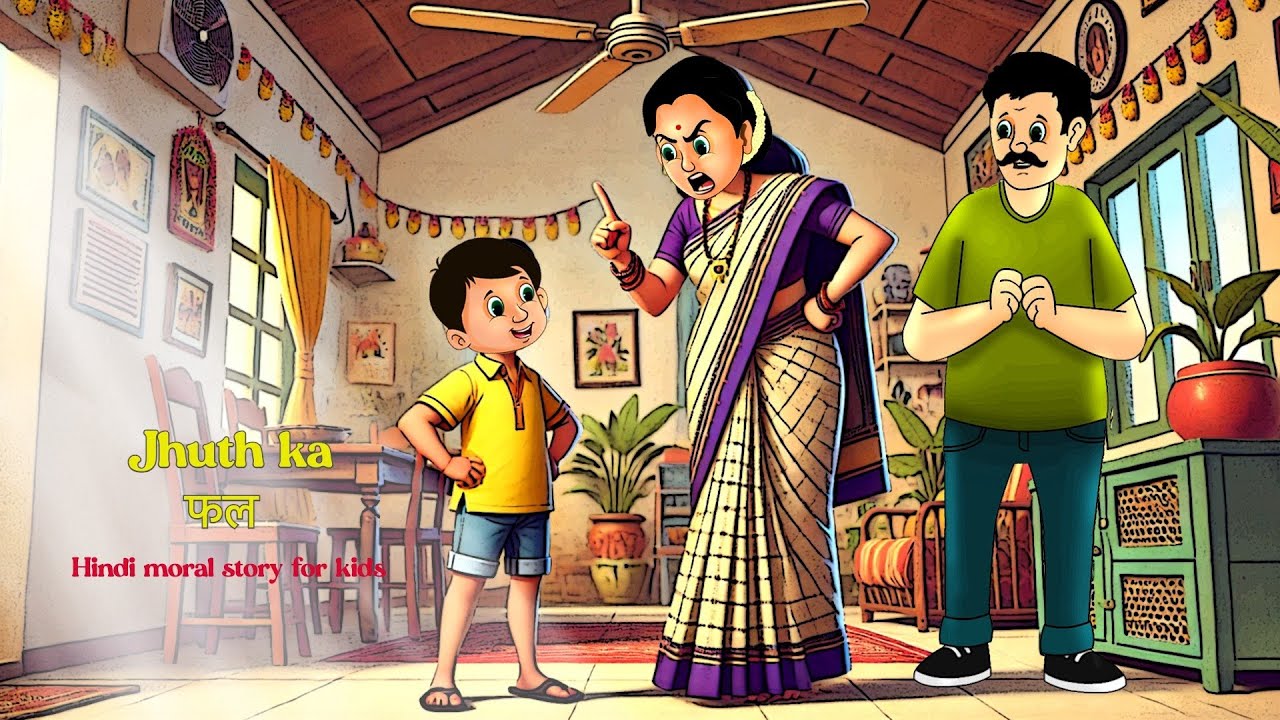 Jhuth ka fal | Why lying is bad? | Hindi moral story for kids