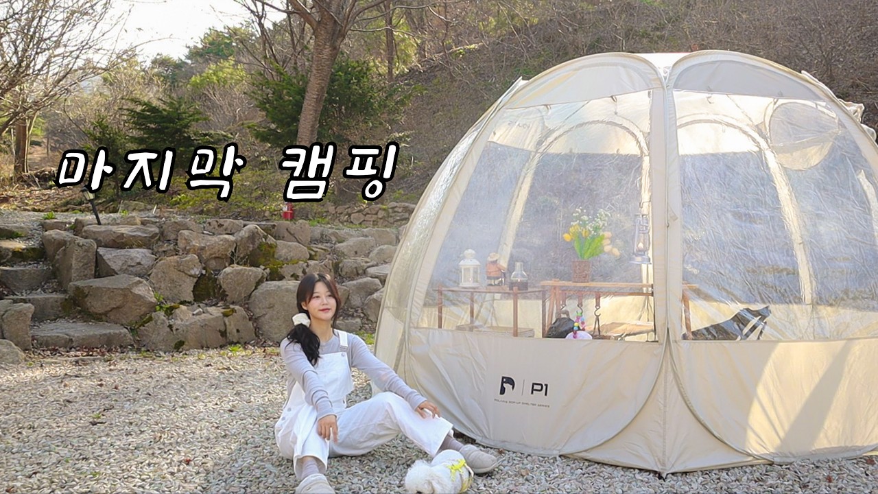 🏕️이렇게 마지막 캠핑이 될 줄은 몰랐죠..😭 | 강아지 3마리와 아늑한 캠핑 브이로그 | 캠핑음식 추천 | 폴라리스 p1 | 금산 한마음심천캠핑랜드