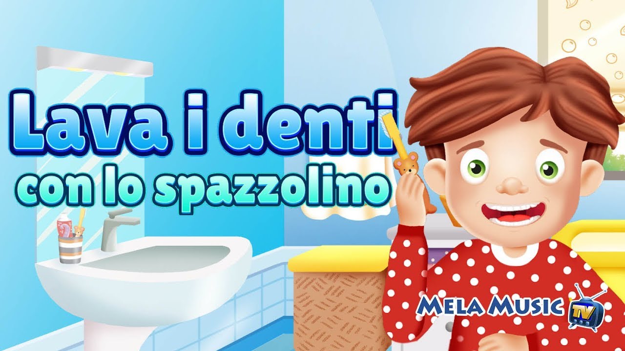 Lava i denti con lo spazzolino@Mela_Educational​