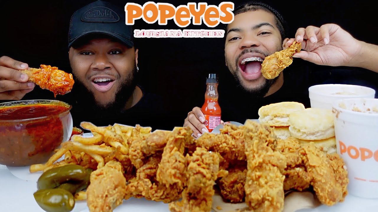 Popeyes Chicken Crispy Deliciousness Mukbang + Dippin Dash Butter Sauce | By Flavasbydamedash