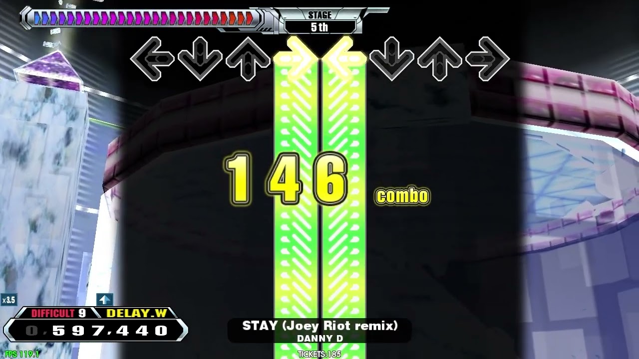 【LV9】DDR / STAY (Joey Riot remix) - DIFFCULT DOUBLE with handclap