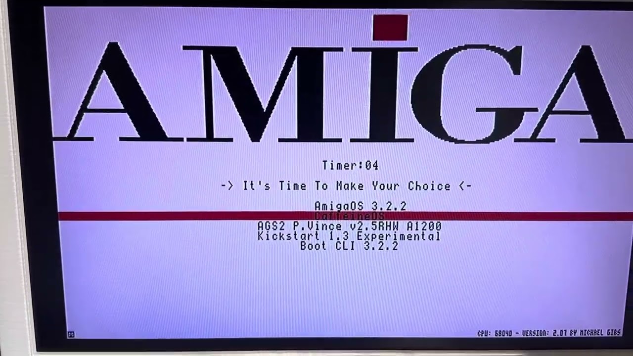 Multiboot multiple os, AmigaOS, CaffeineOS, Ags on Emu68 for Pistorm32