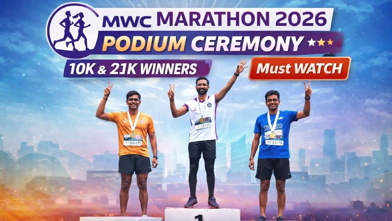 @MWCRunners  Marathon 2026 Winners Ceremony With Timings 🥇🏃🛑 #mwcmarathon #podium #marathon #running