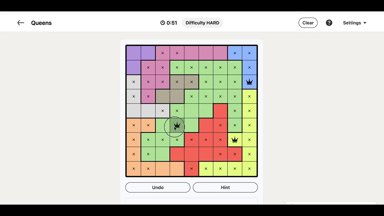 LinkedIn Queens Answer Today - Puzzle #663 | 22 February 2026