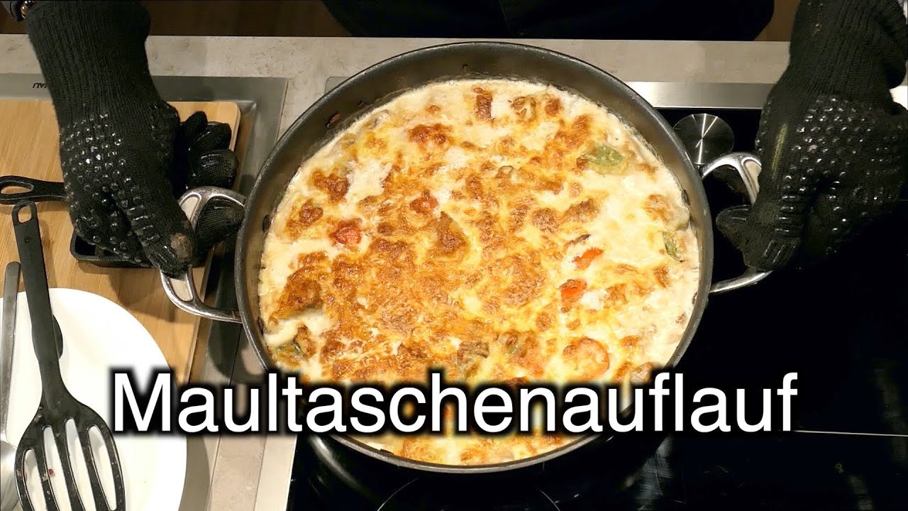Maultaschenauflauf mit Käse überbacken - einfach und gut für die Seele