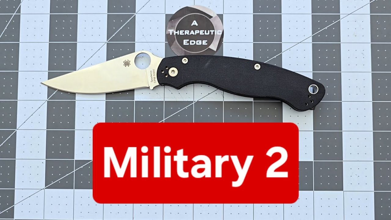 An updated classic! Spyderco Military 2      @SpydercoKnivesOfficial   #review #atherapeuticedge 