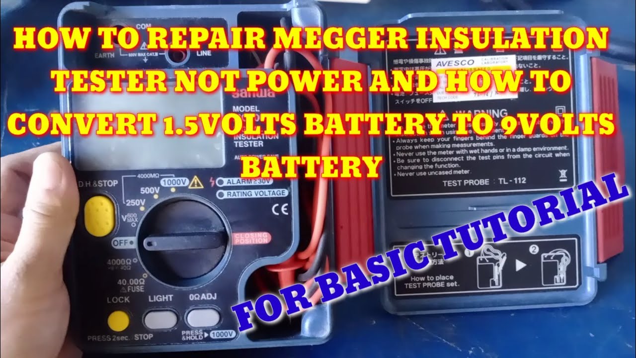 how to repair megger insulation tester not power and how to convert 1.5volts to 9volts battery