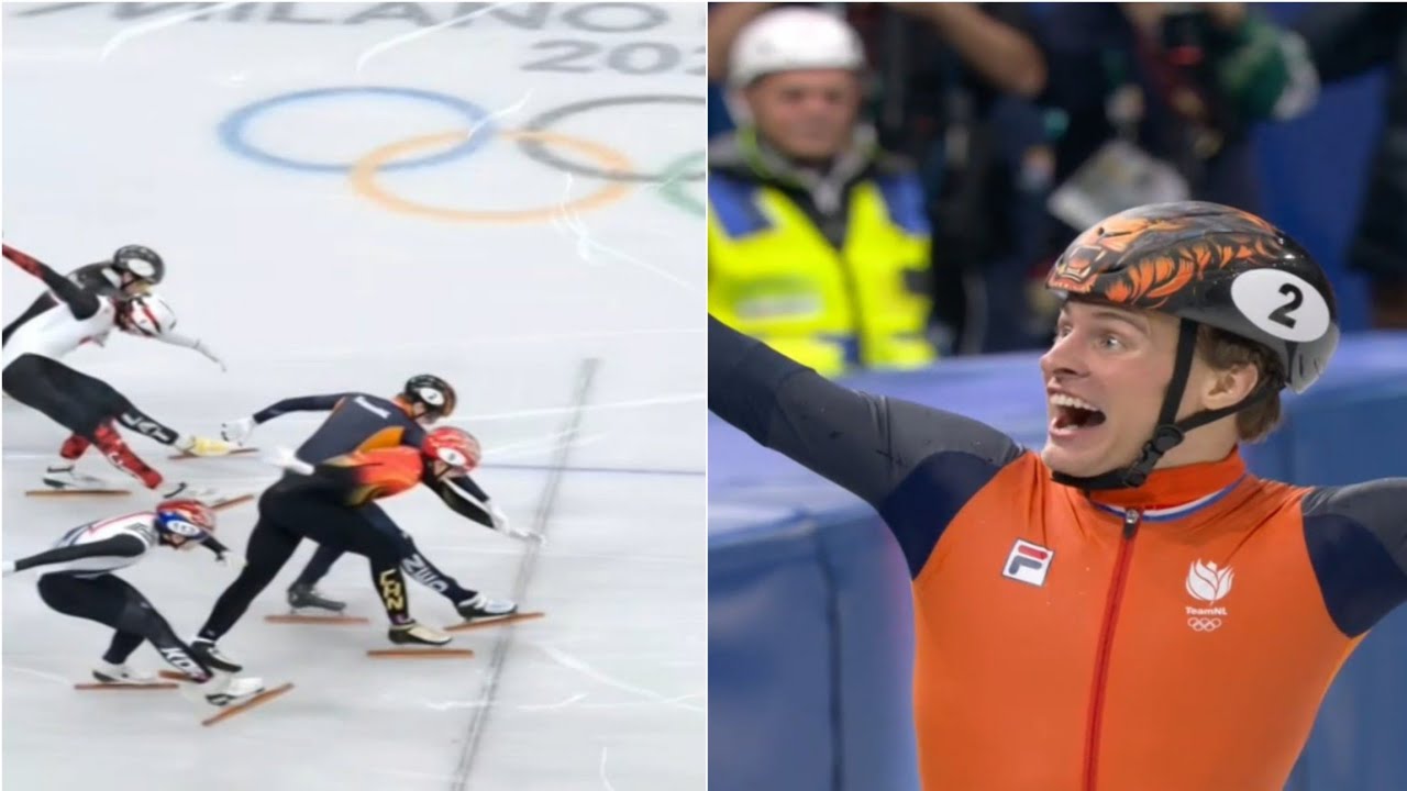 Dutch's Jens van 't Wout wins Gold, Men's 1000m short track speed skating winter olympics 2026