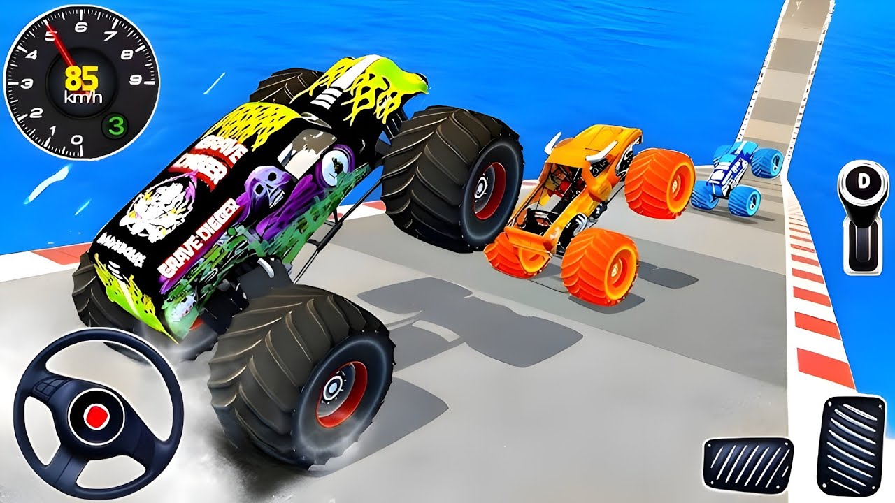Mega Ramp Challenge! 🤯 Super Crazy GT Monster Truck Racing Stunts | Android Gameplay 2026