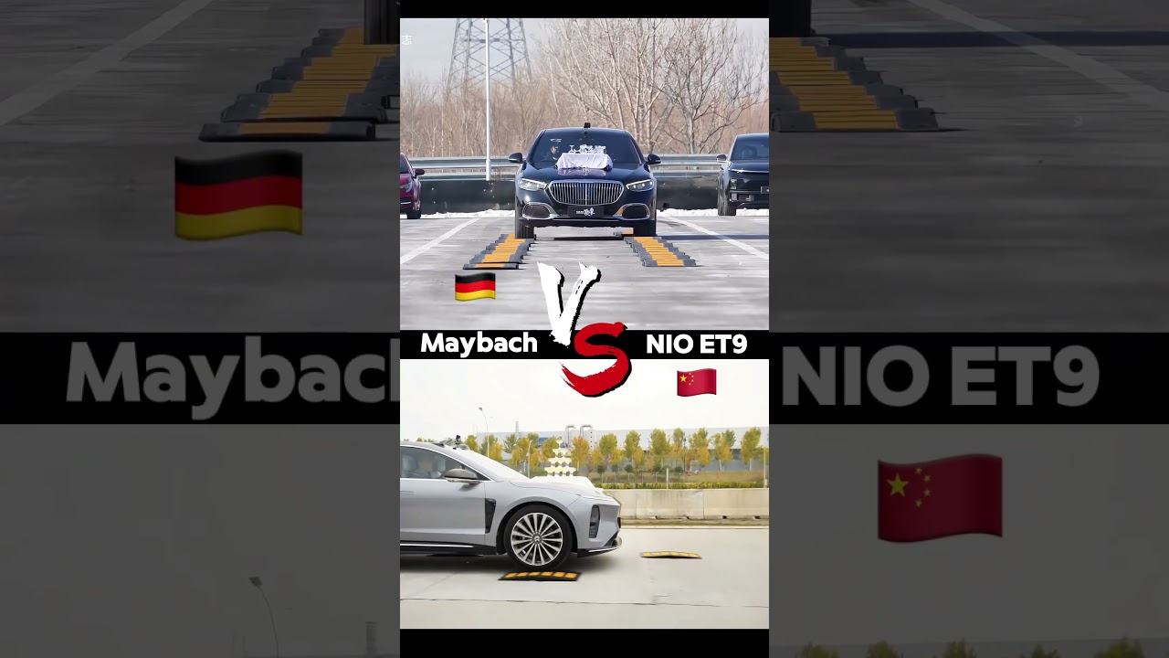 Mercedes Maybach VS NIO ET9, who is the winner? #auto #cartech #maybach #nio #suspensiontest #benz