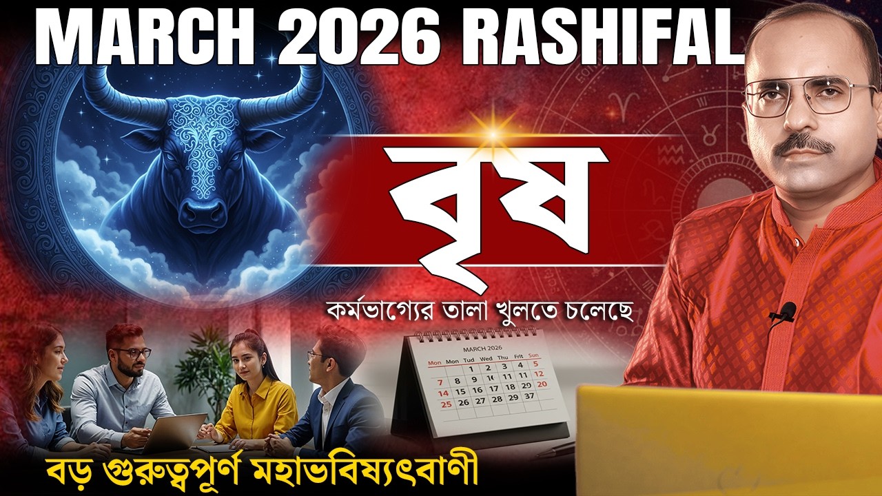 বৃষ মার্চ ২০২৬ রাশিফল ​​| Vrishabh Rashi March 2026 | Taurus March 2026 Horoscope
