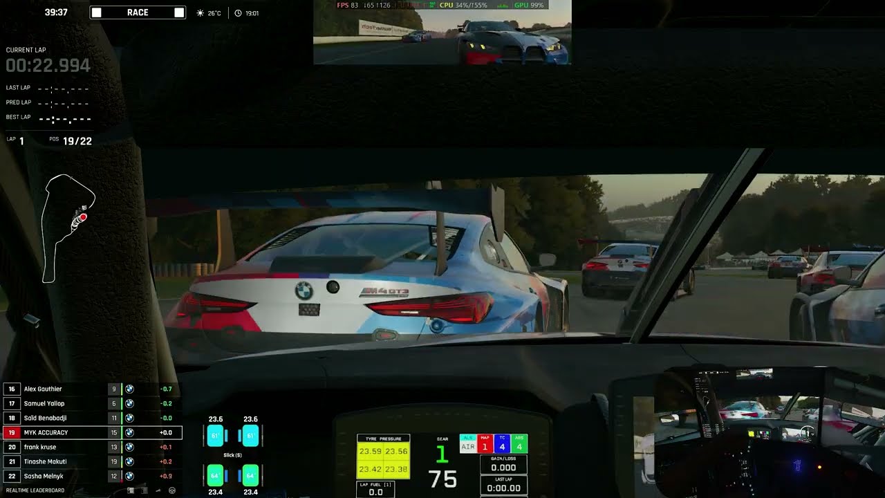 Assetto Corsa EVO 0.4 Gameplay – 40min - BMW M4 SimGrid Race at Road Atlanta