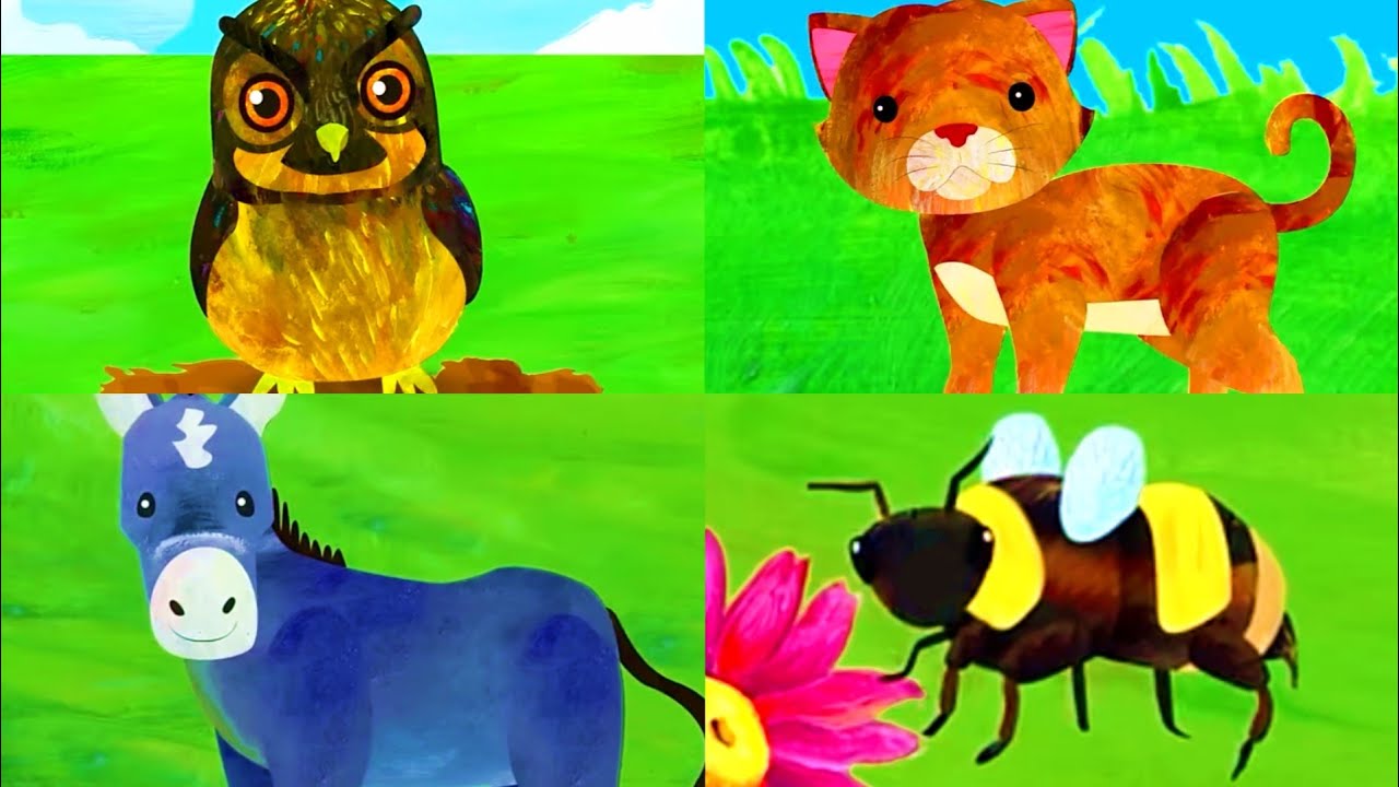 FOUR DIFFERENT ANIMALS SING HOORAY FOR ANIMALS SOUND EFFECTS (SPONSORED BY GAMAVISION CSUPO EFFECTS)