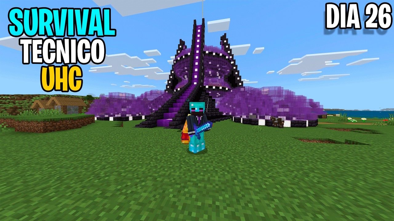 Survival Técnico UHC Minecraft Bedrock Dia 29 acabamos la primer granja ?
