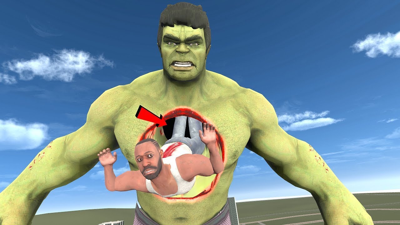 Franklin Enter Hulk Big Chest Hole In Indian Bike Driving 3d