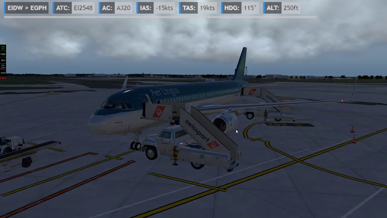 X Plane 11(Hun)(Dublin) EIDW EGPH(Edinburgh Full Flight (Aer lingus JARDesign A320)