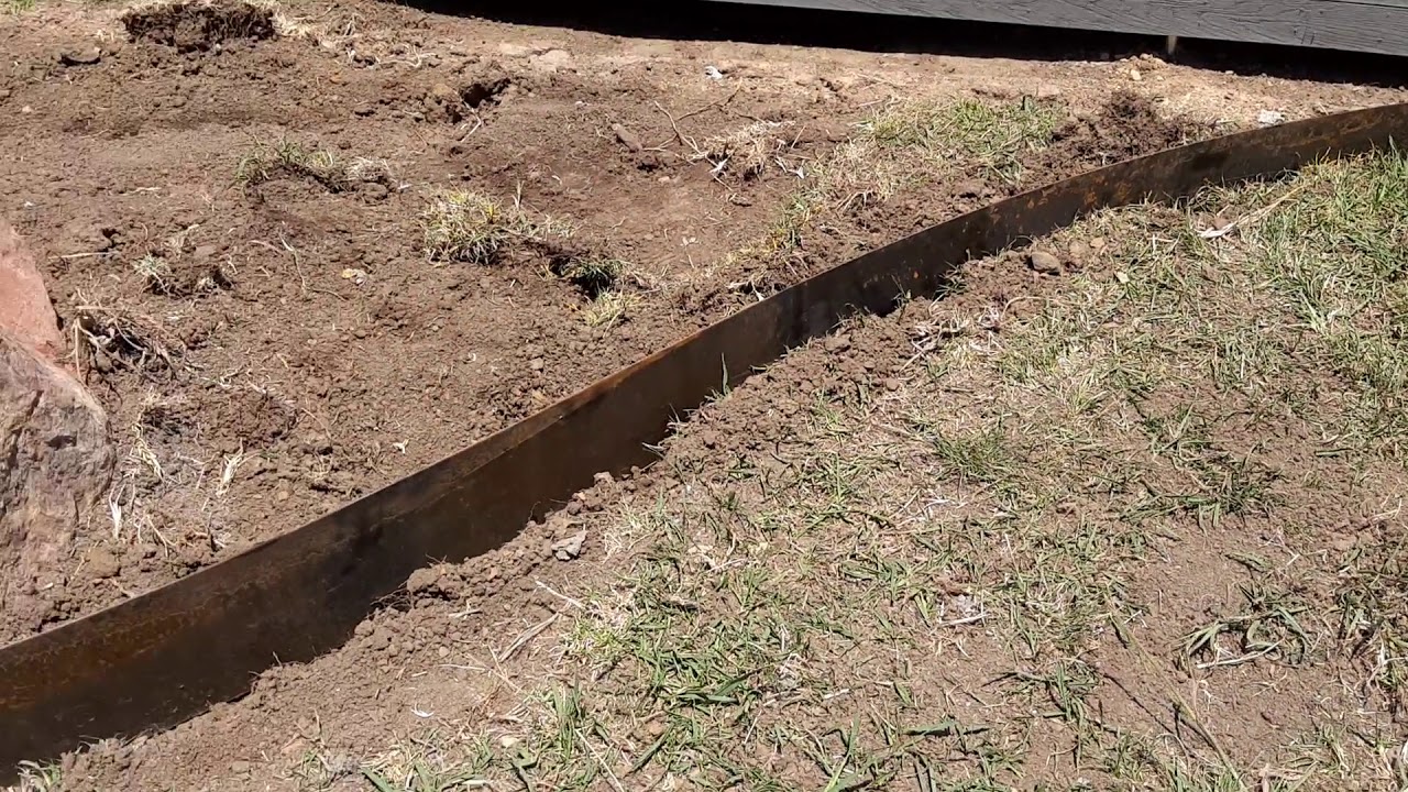 Coreten garden edging