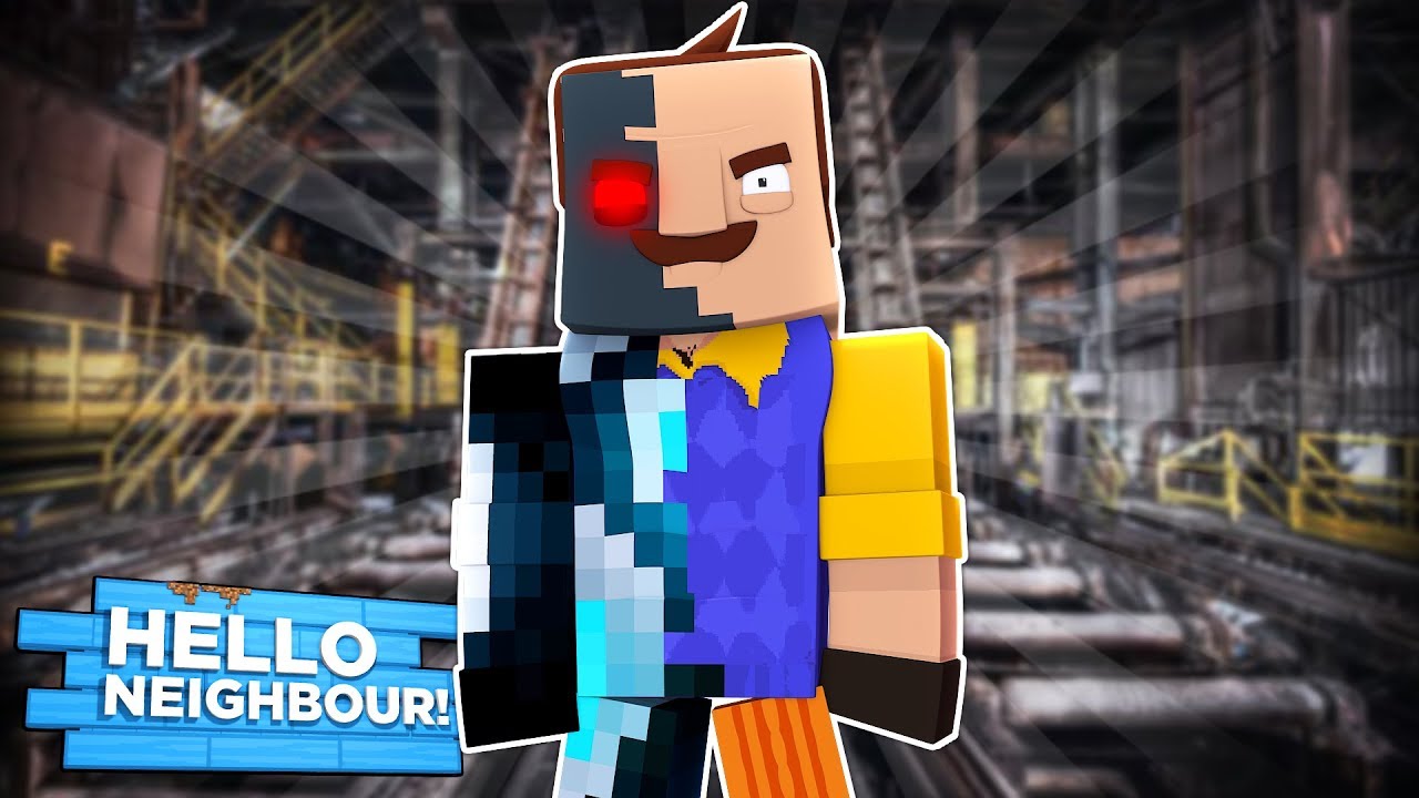 Minecraft - HELLO NEIGHBOUR CREATES A ROBOT ARMY!