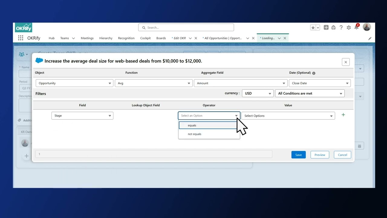 Creating SObject UOM Type Key Results